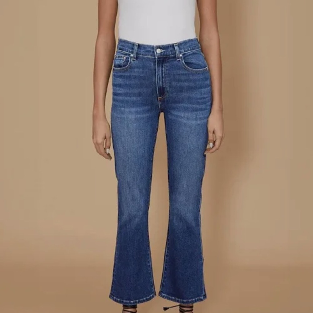 Le Jean Bella Crop Flare Designer Jeans